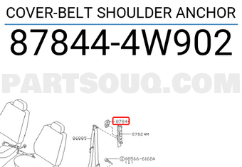 Nissan 878444W902 COVER-BELT SHOULDER ANCHOR