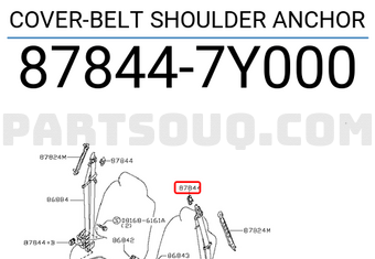 Nissan 878447Y000 COVER-BELT SHOULDER ANCHOR