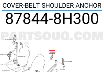 Nissan 878448H300 COVER-BELT SHOULDER ANCHOR