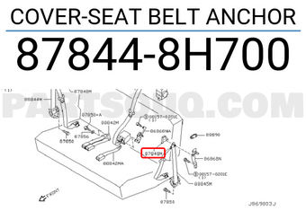 Nissan 878448H700 COVER-SEAT BELT ANCHOR