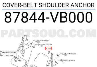 Nissan 87844VB000 COVER-BELT SHOULDER ANCHOR