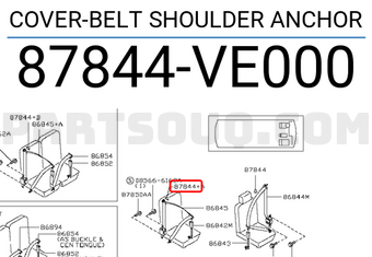 Nissan 87844VE000 COVER-BELT SHOULDER ANCHOR
