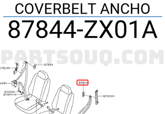 Nissan 87844ZX01A COVERBELT ANCHO