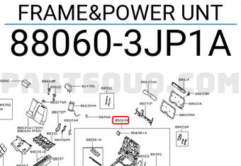 Nissan 880603JP1A FRAME&POWER UNT