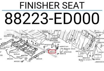 Nissan 88223ED000 FINISHER SEAT