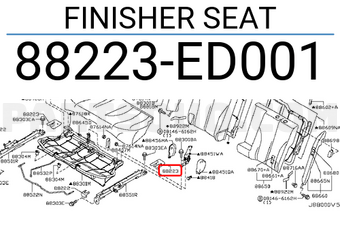 Nissan 88223ED001 FINISHER SEAT