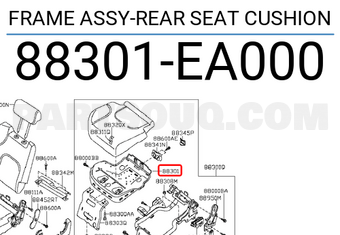 Nissan 88301EA000 FRAME ASSY-REAR SEAT CUSHION