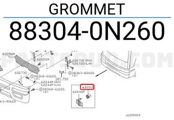 Nissan 883040N260 GROMMET