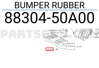 Nissan 8830450A00 BUMPER RUBBER