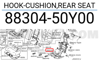Nissan 8830450Y00 HOOK-CUSHION,REAR SEAT