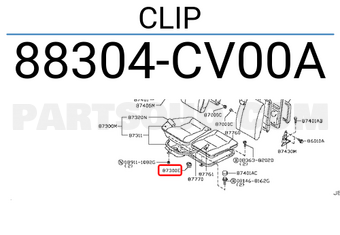 Nissan 88304CV00A CLIP