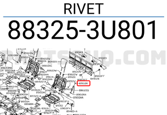 Nissan 883253U801 RIVET