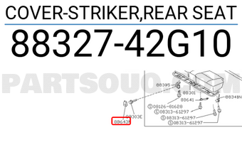 Nissan 8832742G10 COVER-STRIKER,REAR SEAT