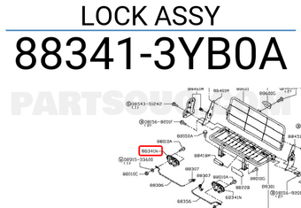 Nissan 883413YB0A LOCK ASSY