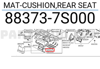 Nissan 883737S000 MAT-CUSHION,REAR SEAT