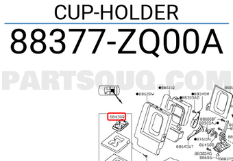 Nissan 88377ZQ00A CUP-HOLDER