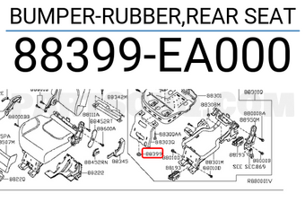 Nissan 88399EA000 BUMPER-RUBBER,REAR SEAT