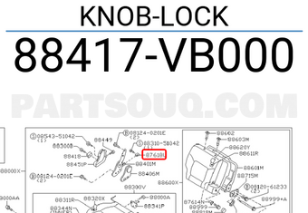 Nissan 88417VB000 KNOB-LOCK