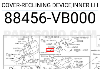 Nissan 88456VB000 COVER-RECLINING DEVICE,INNER LH