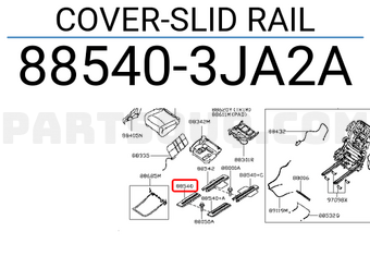 Nissan 885403JA2A COVER-SLID RAIL
