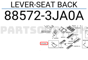 Nissan 885723JA0A LEVER-SEAT BACK
