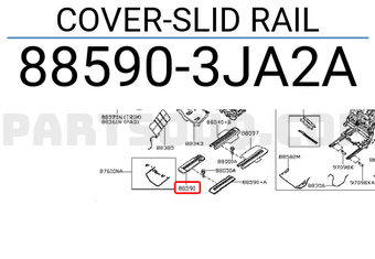 Nissan 885903JA2A COVER-SLID RAIL