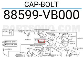 Nissan 88599VB000 CAP-BOLT