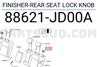Nissan 88621JD00A FINISHER-REAR SEAT LOCK KNOB