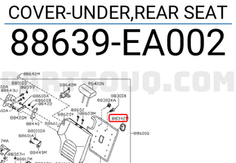 Nissan 88639EA002 COVER-UNDER,REAR SEAT
