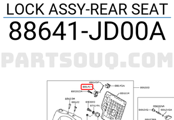 Nissan 88641JD00A LOCK ASSY-REAR SEAT