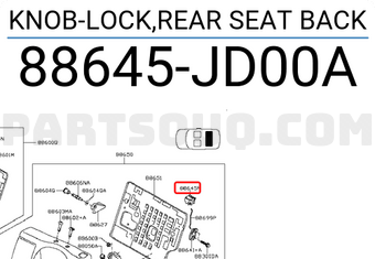 Nissan 88645JD00A KNOB-LOCK,REAR SEAT BACK