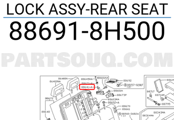 Nissan 886918H500 LOCK ASSY-REAR SEAT