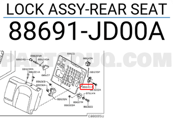 Nissan 88691JD00A LOCK ASSY-REAR SEAT