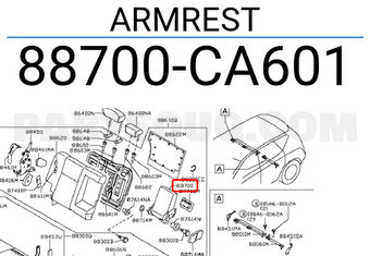 Nissan 88700CA601 ARMREST