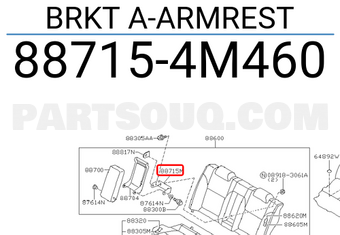 Nissan 887154M460 BRKT A-ARMREST