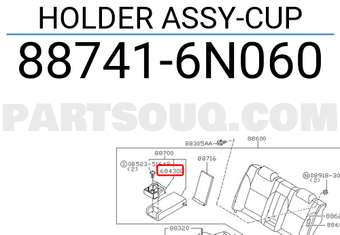 Nissan 887416N060 HOLDER ASSY-CUP