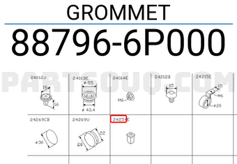 Nissan 887966P000 GROMMET