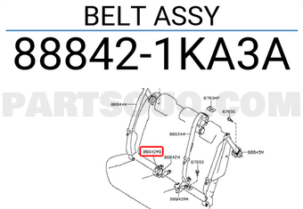 Nissan 888421KA3A BELT ASSY
