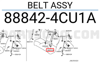 Nissan 888424CU1A BELT ASSY