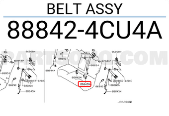 Nissan 888424CU4A BELT ASSY