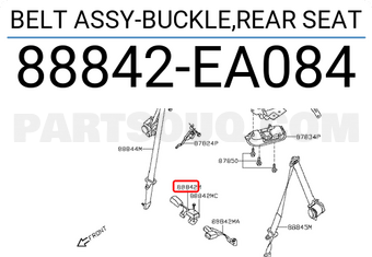 Nissan 88842EA084 BELT ASSY-BUCKLE,REAR SEAT