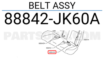 Nissan 88842JK60A BELT ASSY