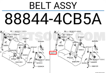 Nissan 888444CB5A BELT ASSY