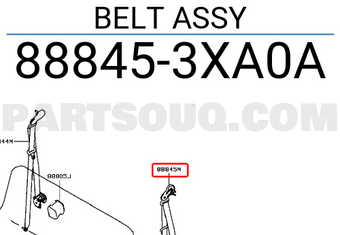 Nissan 888453XA0A BELT ASSY
