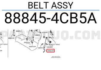 Nissan 888454CB5A BELT ASSY