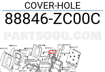 Nissan 88846ZC00C COVER-HOLE