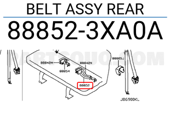 Nissan 888523XA0A BELT ASSY REAR