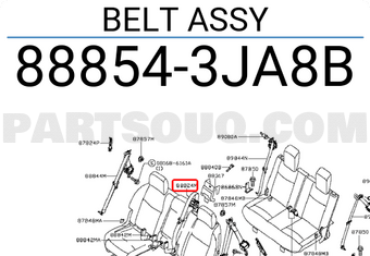 Nissan 888543JA8B BELT ASSY