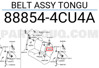 Nissan 888544CU4A BELT ASSY TONGU