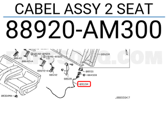 Nissan 88920AM300 CABEL ASSY 2 SEAT